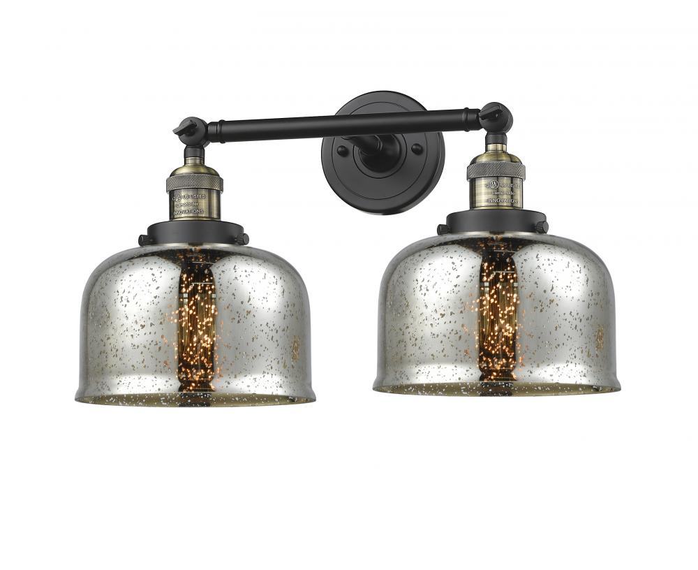 Bell - 2 Light - 19 inch - Black Antique Brass - Bath Vanity Light