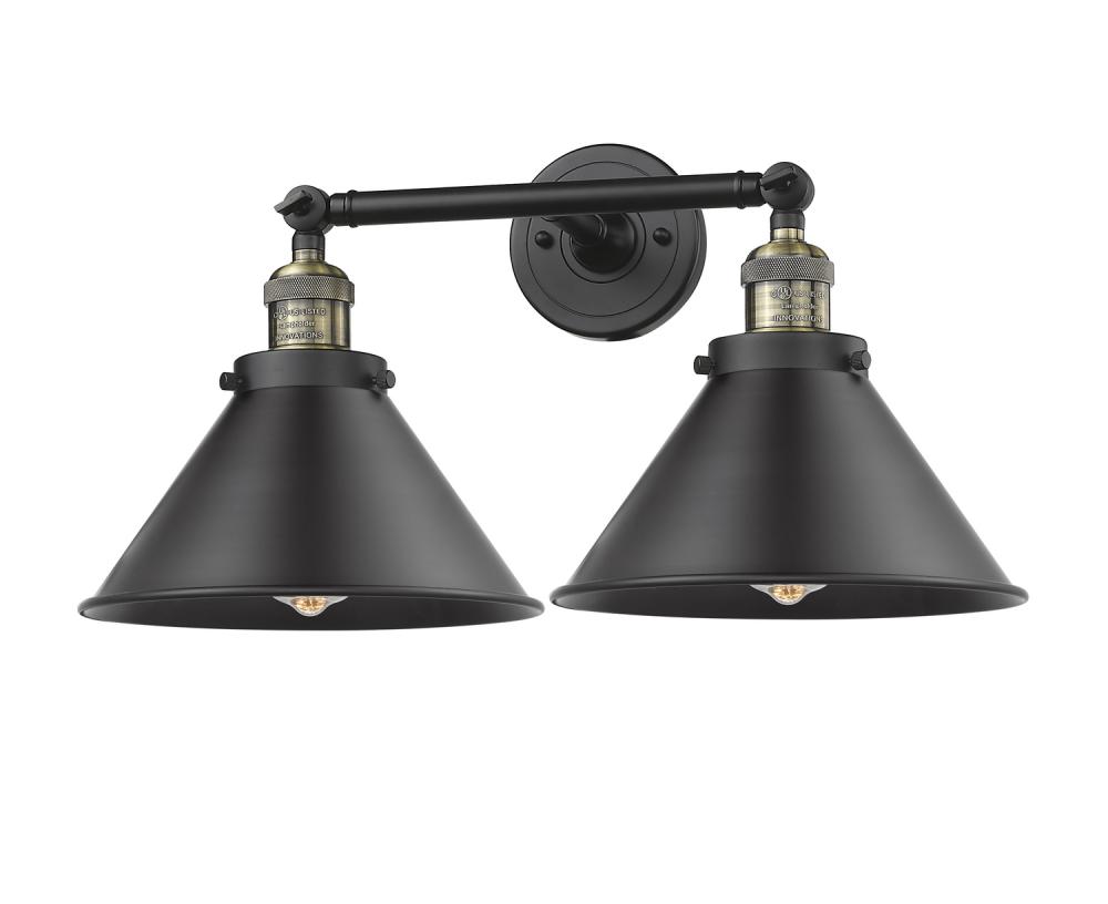 Briarcliff - 2 Light - 19 inch - Black Antique Brass - Bath Vanity Light