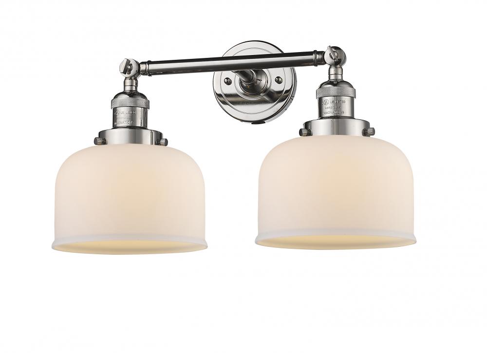 Bell - 2 Light - 19 inch - Polished Nickel - Bath Vanity Light