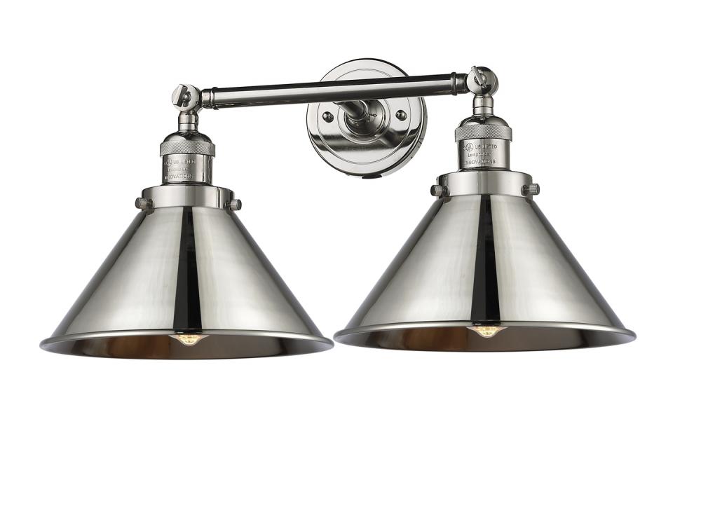 Briarcliff - 2 Light - 19 inch - Polished Nickel - Bath Vanity Light