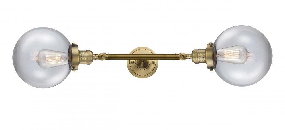 Beacon - 2 Light - 8 inch - Brushed Brass - Bath Vanity Light