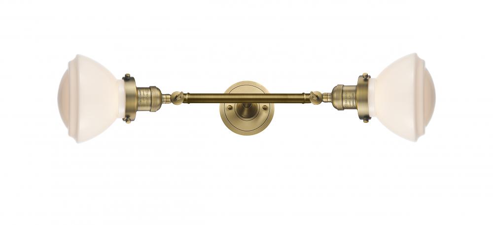 Olean - 2 Light - 7 inch - Brushed Brass - Bath Vanity Light