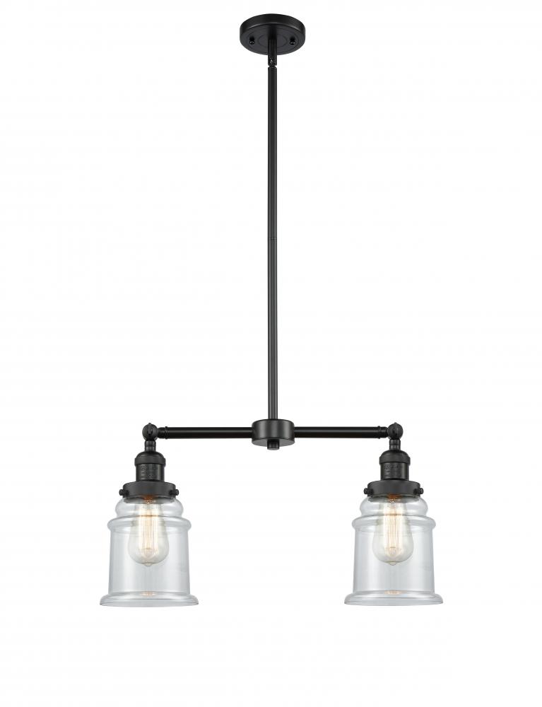 Canton - 2 Light - 21 inch - Matte Black - Stem Hung - Adjustable Island Light