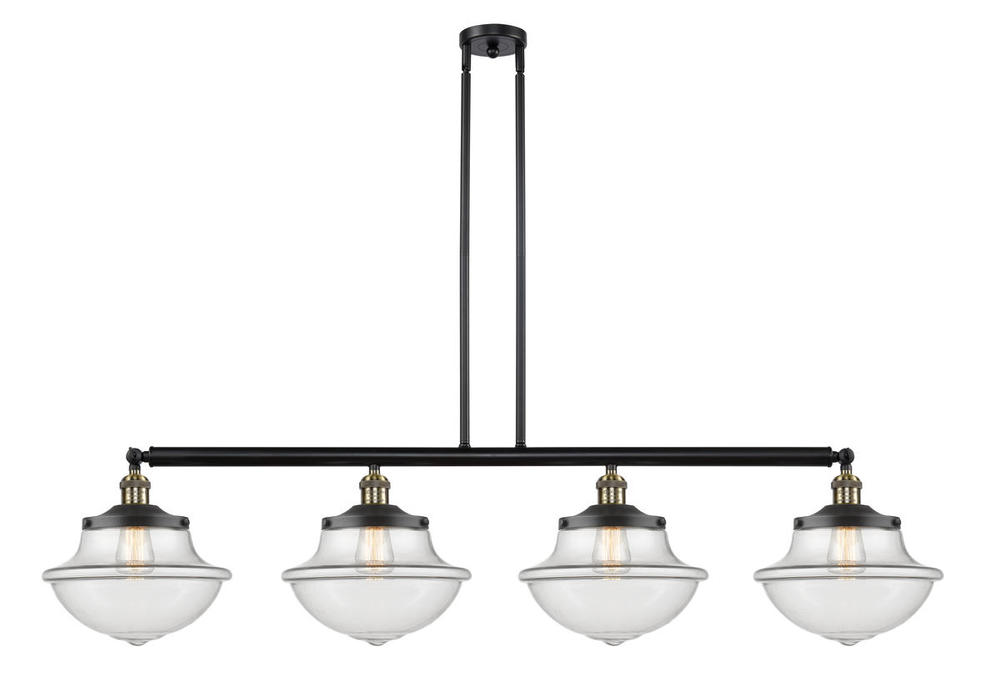 Oxford - 4 Light - 54 inch - Black Antique Brass - Stem Hung - Island Light