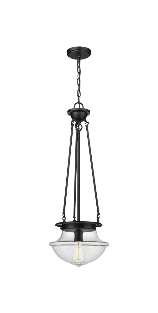 Oxford - 1 Light - 12 inch - Matte Black - Pendant