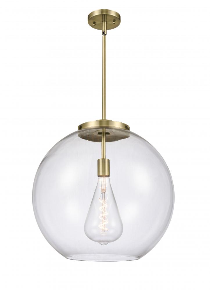 Athens - 1 Light - 18 inch - Antique Brass - Stem Hung - Pendant