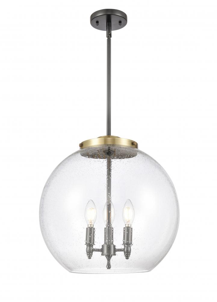 Athens - 3 Light - 16 inch - Black Antique Brass - Cord hung - Pendant