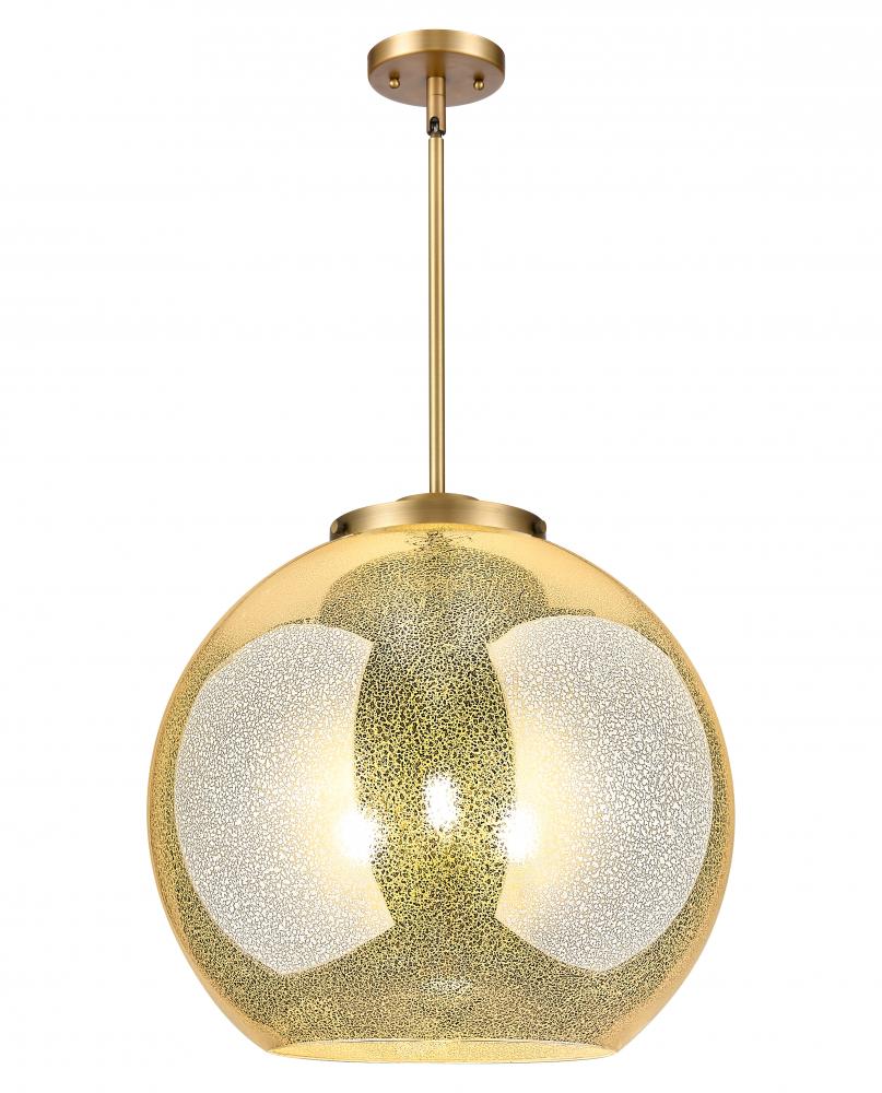 Athens - 3 Light - 18 inch - Brushed Brass - Cord hung - Pendant