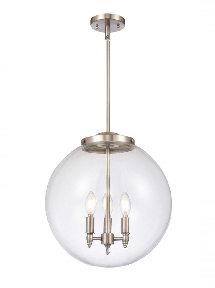 Beacon - 3 Light - 16 inch - Brushed Satin Nickel - Cord hung - Pendant