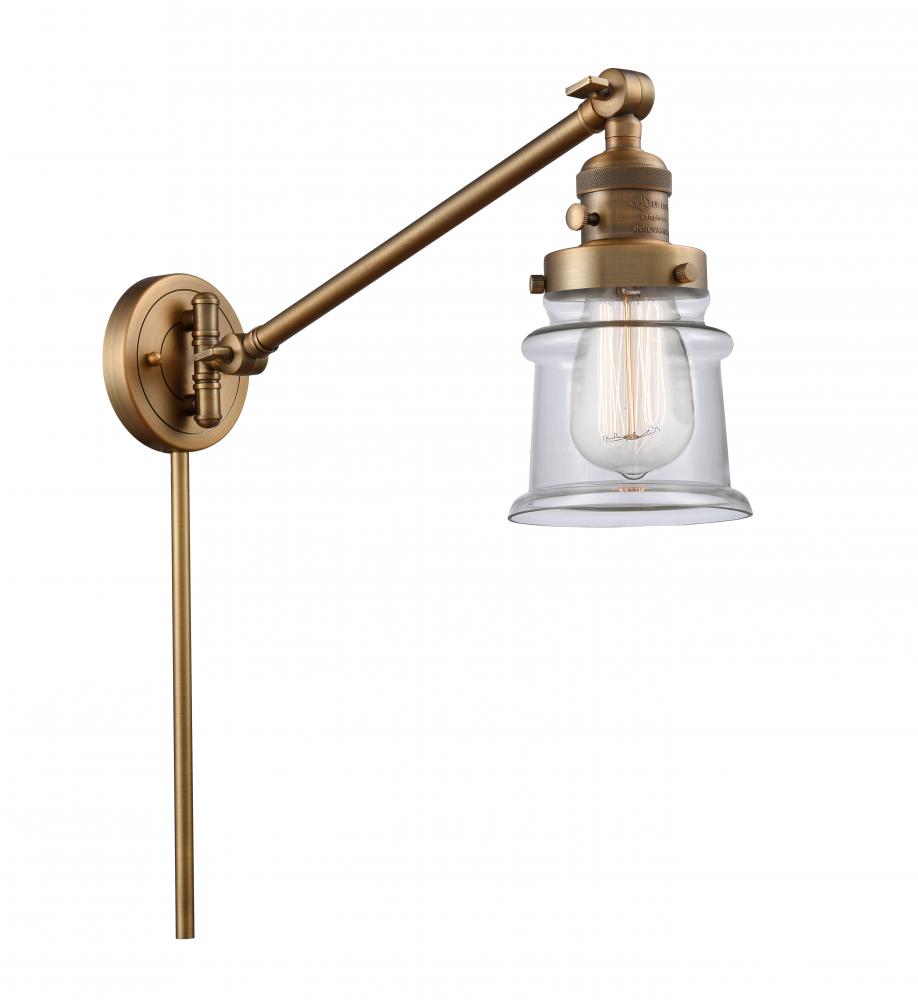 Canton - 1 Light - 8 inch - Brushed Brass - Swing Arm