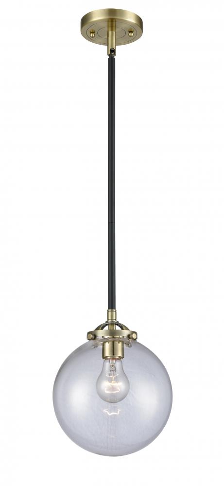 Beacon - 1 Light - 8 inch - Black Antique Brass - Cord hung - Mini Pendant