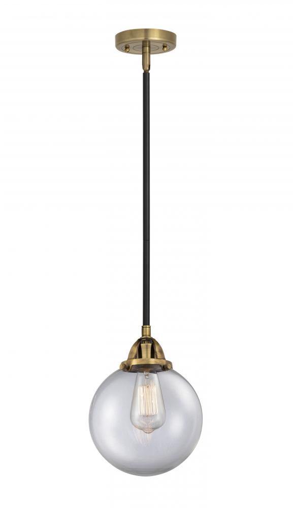 Beacon - 1 Light - 8 inch - Black Antique Brass - Cord hung - Mini Pendant