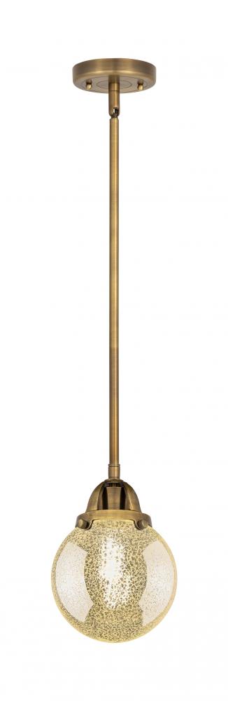 Beacon - 1 Light - 6 inch - Brushed Brass - Stem hung - Mini Pendant