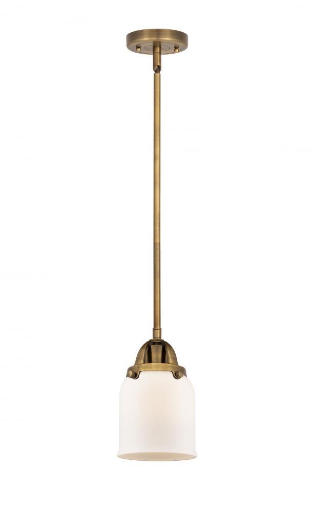 Bell - 1 Light - 5 inch - Brushed Brass - Cord hung - Mini Pendant