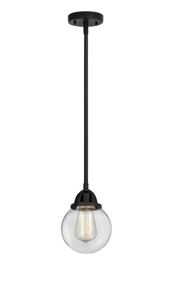 Beacon - 1 Light - 6 inch - Matte Black - Cord hung - Mini Pendant