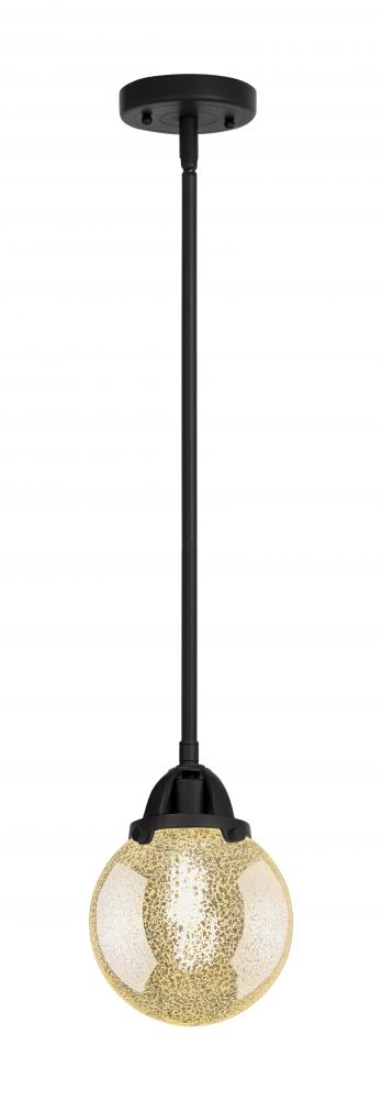 Beacon - 1 Light - 6 inch - Matte Black - Stem hung - Mini Pendant