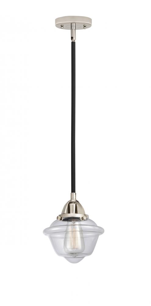 Oxford - 1 Light - 8 inch - Black Polished Nickel - Cord hung - Mini Pendant