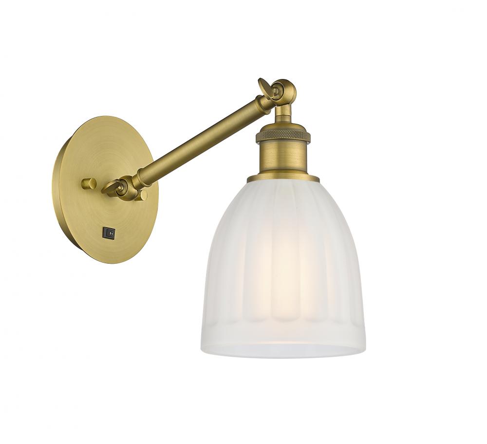 Brookfield - 1 Light - 6 inch - Brushed Brass - Sconce