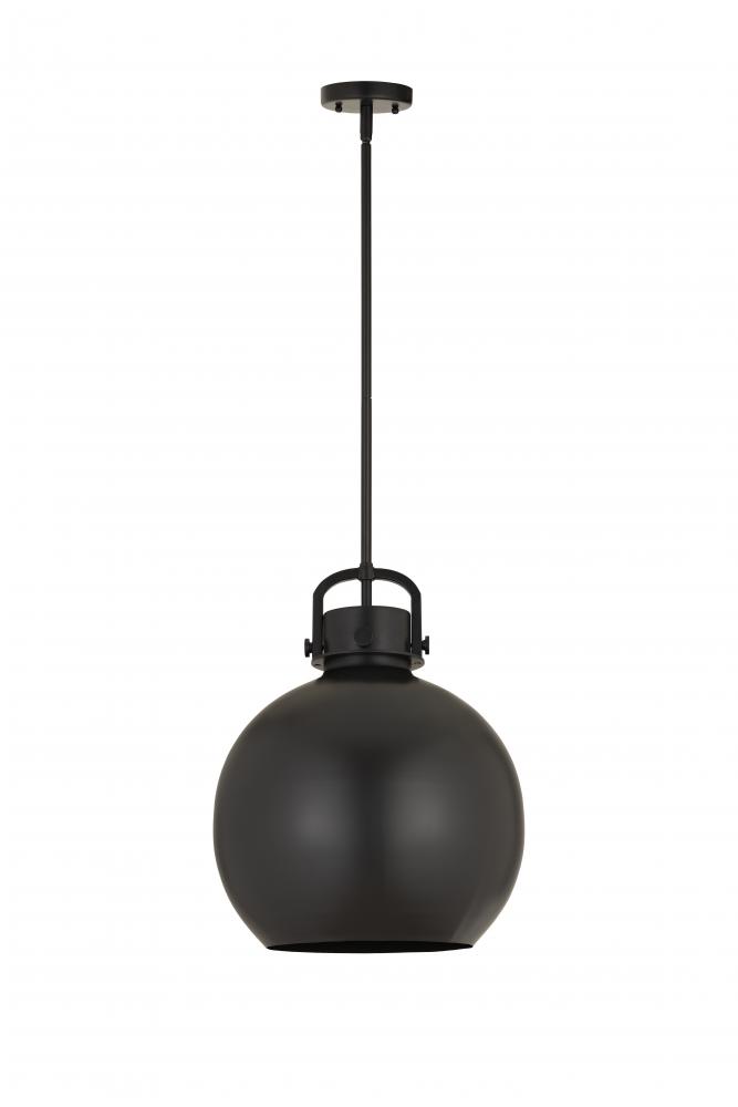 Newton Sphere - 1 Light - 14 inch - Matte Black - Pendant