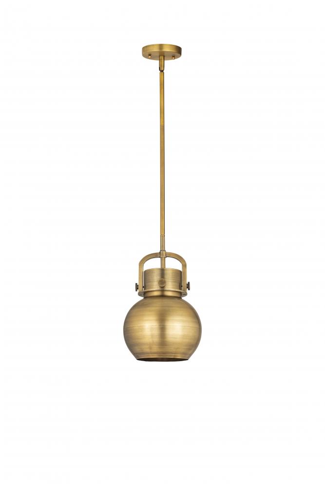 Newton Sphere - 1 Light - 8 inch - Brushed Brass - Mini Pendant