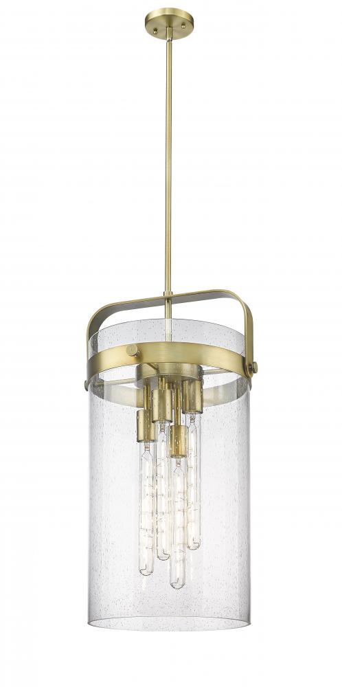 Pilaster - 4 Light - 12 inch - Brushed Brass - Pendant