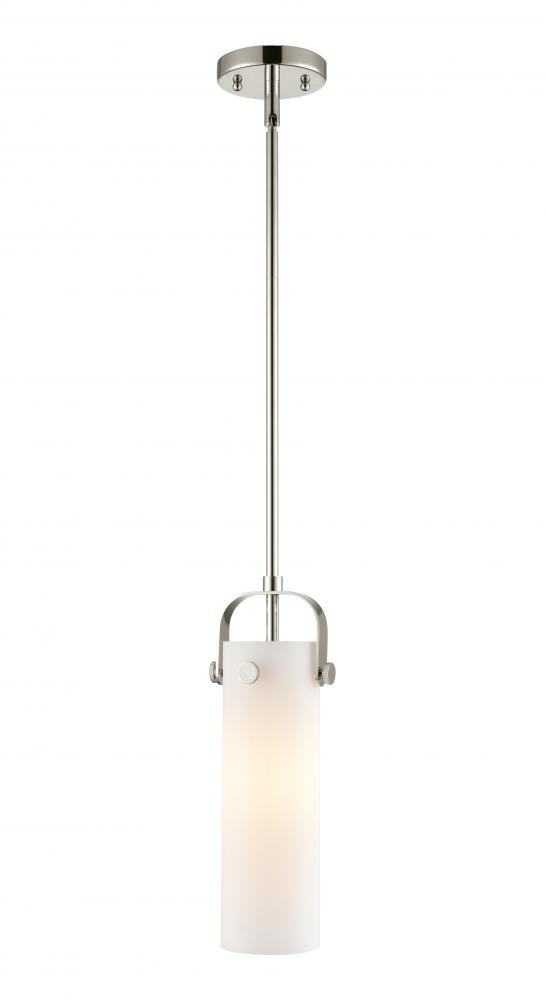 Pilaster II Cylinder - 1 Light - 12 inch Long Glass - Polished Nickel - Pendant