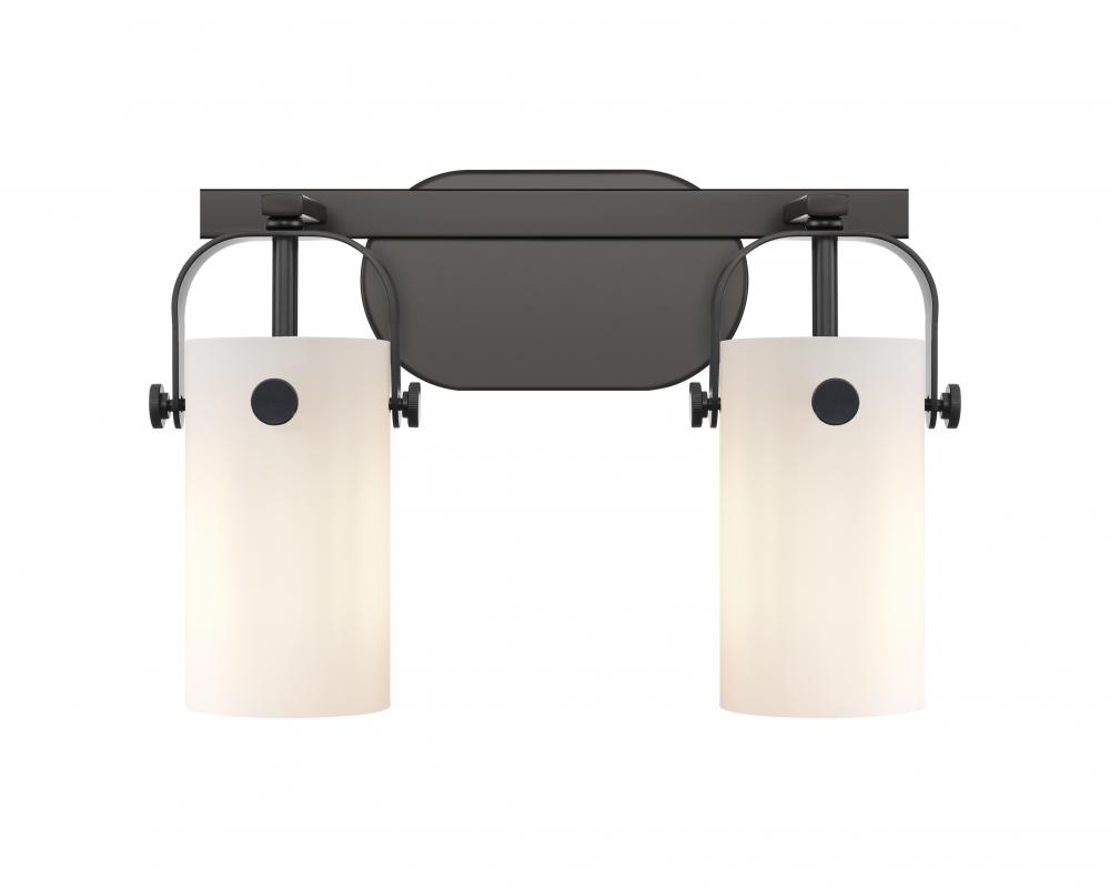 Pilaster - 2 Light - 15 inch - Matte Black - Bath Vanity Light