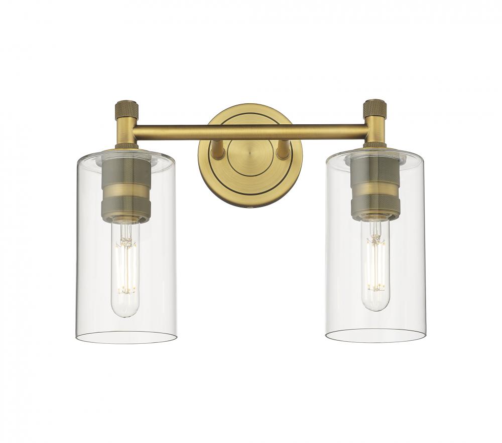 Crown Point - 2 Light - 14 inch - Brushed Brass - Bath Vanity Light