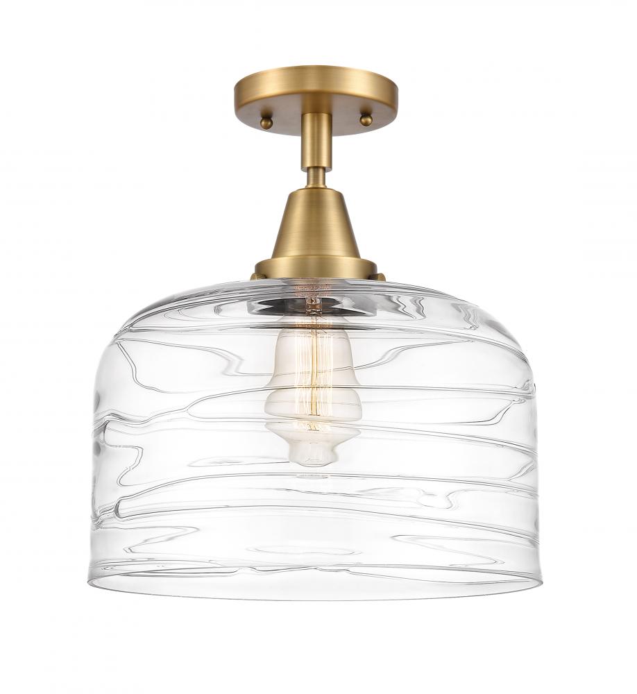 Bell - 1 Light - 12 inch - Brushed Brass - Flush Mount