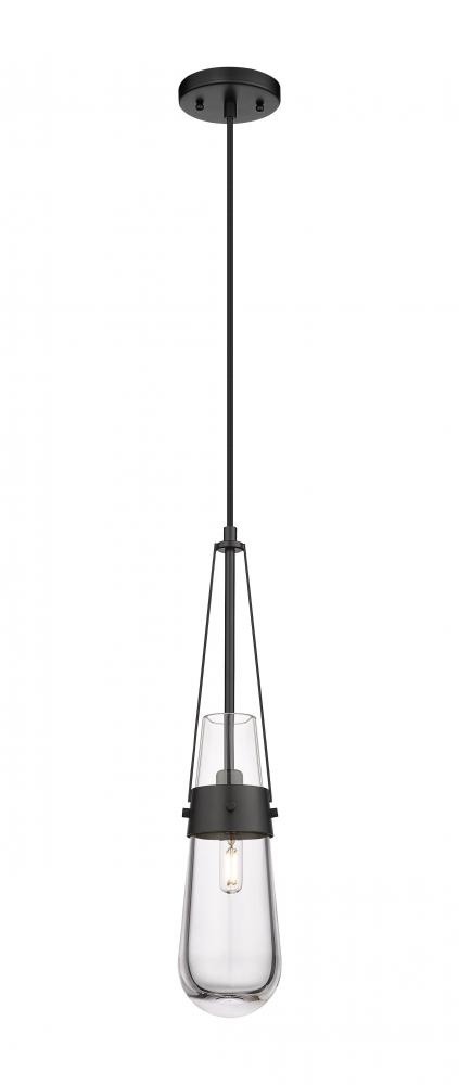 Milan - 1 Light - 4 inch - Matte Black - Pendant