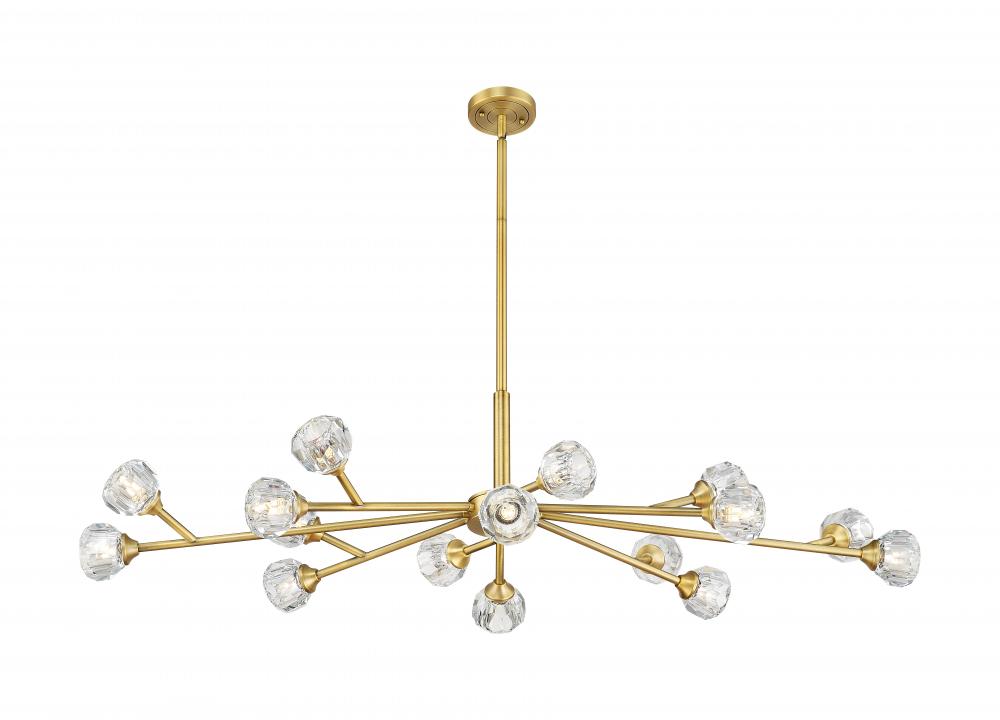 Aurora - 16 Light - 48 inch - Brushed Brass - Chandelier
