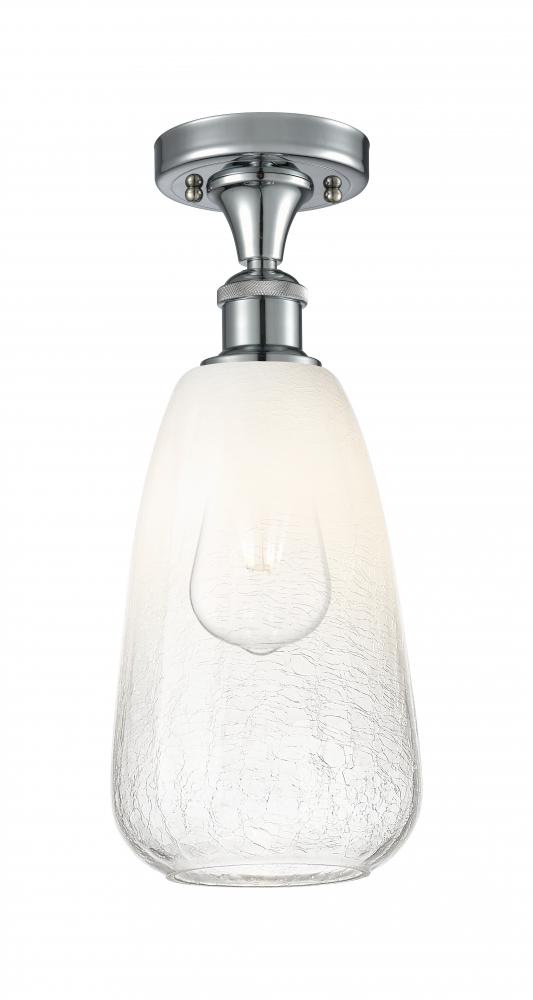 Brookhaven Almond - 1 Light - 6 inch - Polished Chrome - Semi-Flush Mount