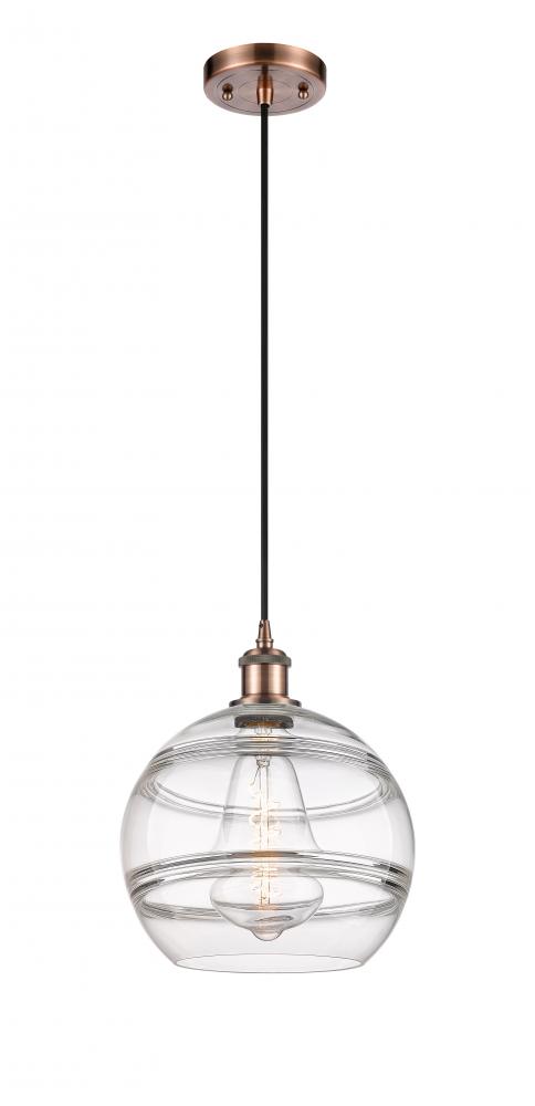 Rochester - 1 Light - 10 inch - Antique Copper - Cord hung - Mini Pendant