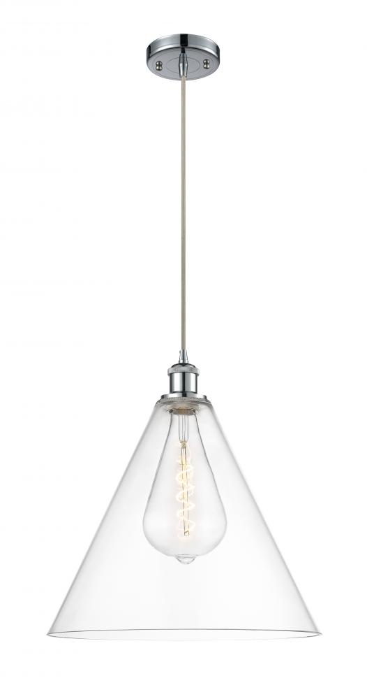 Berkshire - 1 Light - 16 inch - Polished Chrome - Cord hung - Pendant