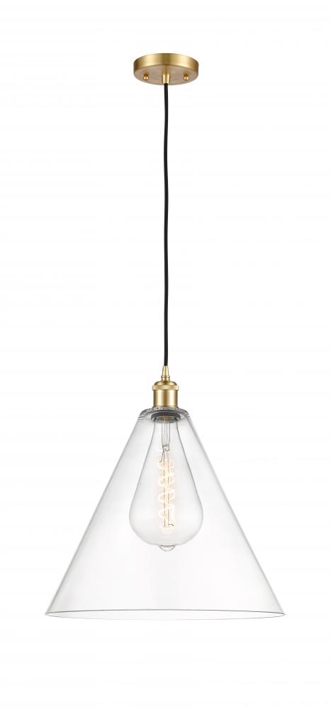 Berkshire - 1 Light - 16 inch - Satin Gold - Cord hung - Pendant