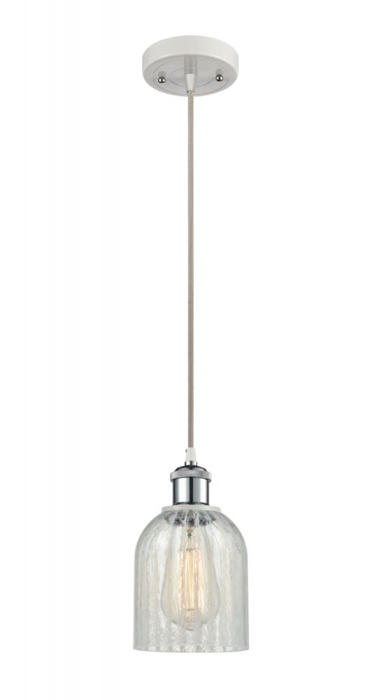 Caledonia - 1 Light - 5 inch - White Polished Chrome - Cord hung - Mini Pendant