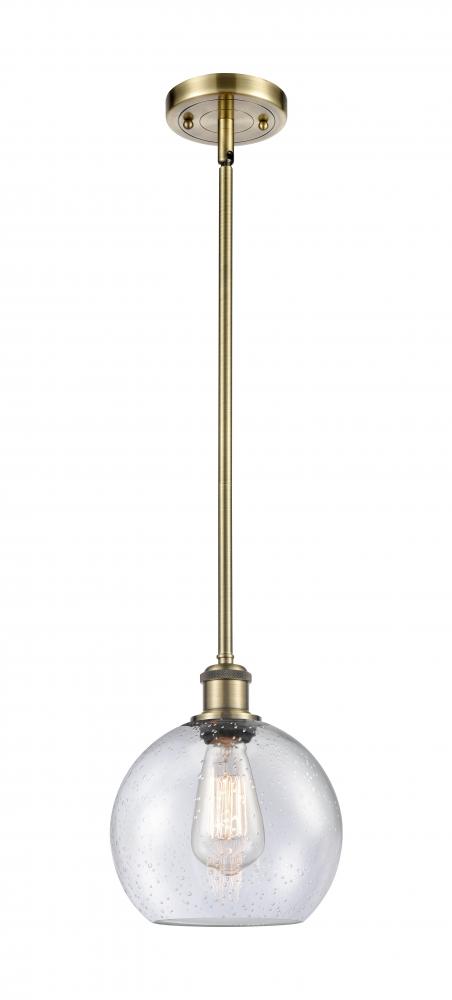 Athens - 1 Light - 8 inch - Antique Brass - Mini Pendant