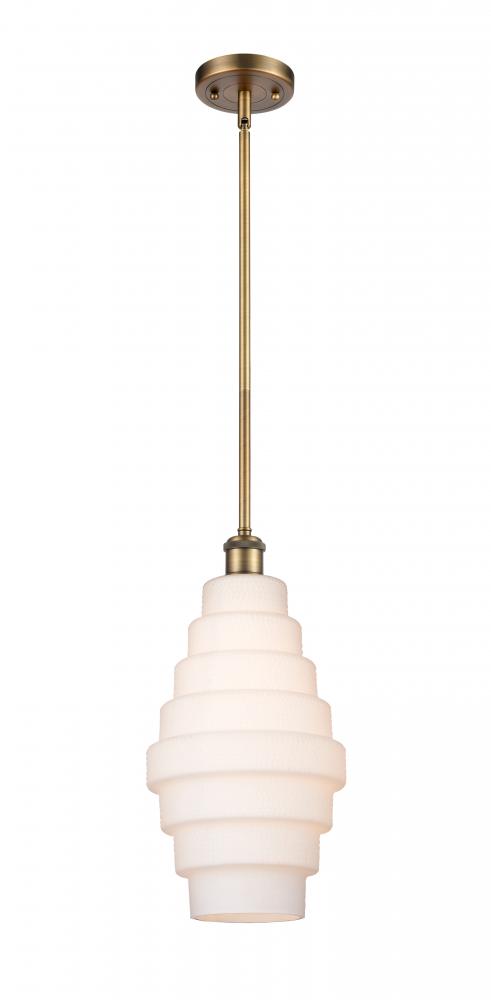 Cascade - 1 Light - 8 inch - Brushed Brass - Mini Pendant