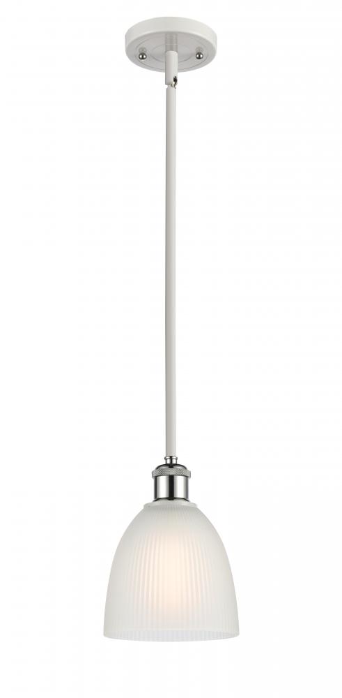 Castile - 1 Light - 6 inch - White Polished Chrome - Mini Pendant