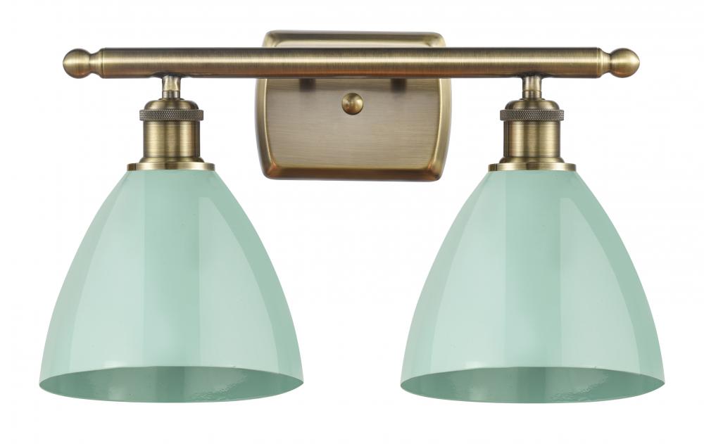 Plymouth - 2 Light - 18 inch - Antique Brass - Bath Vanity Light