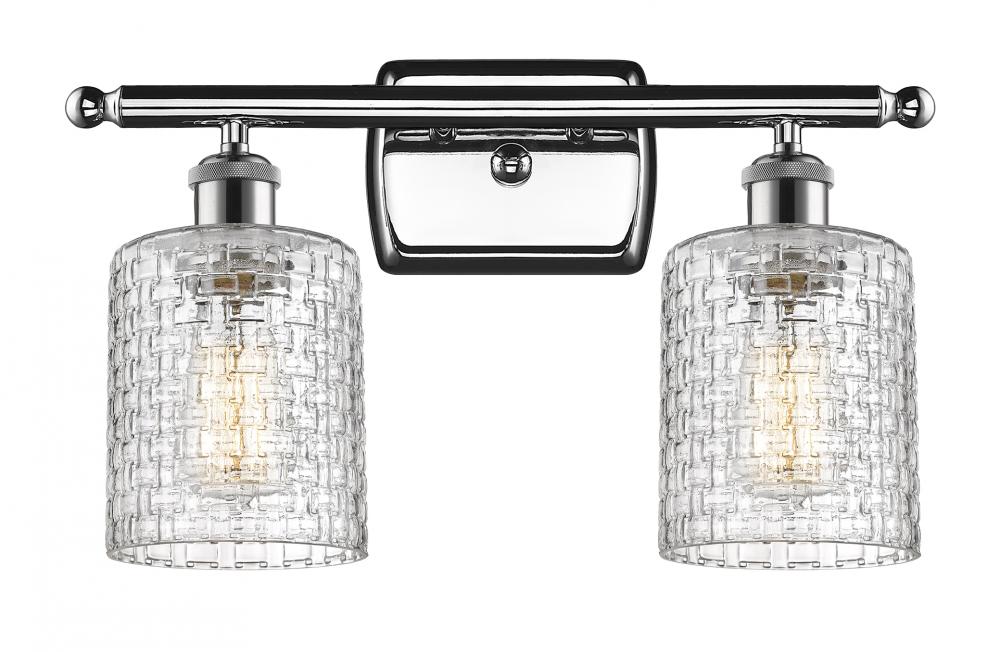 Cobbleskill - 2 Light - 15 inch - Polished Chrome - Bath Vanity Light