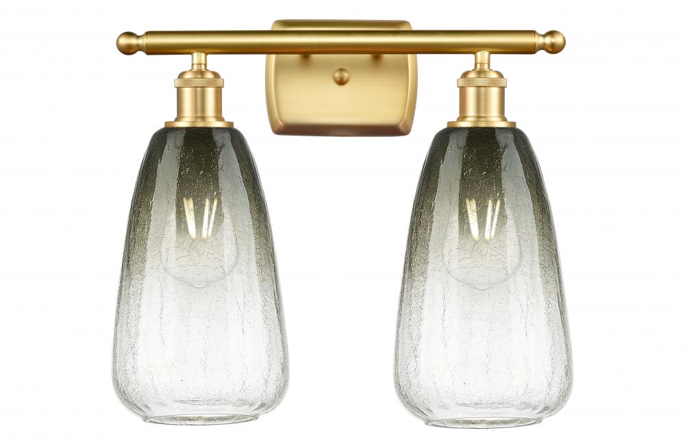 Brookhaven Almond - 2 Light - 16 inch - Satin Gold - Bath Vanity Light
