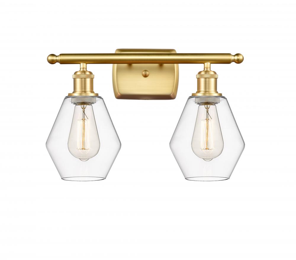 Cindyrella - 2 Light - 16 inch - Satin Gold - Bath Vanity Light