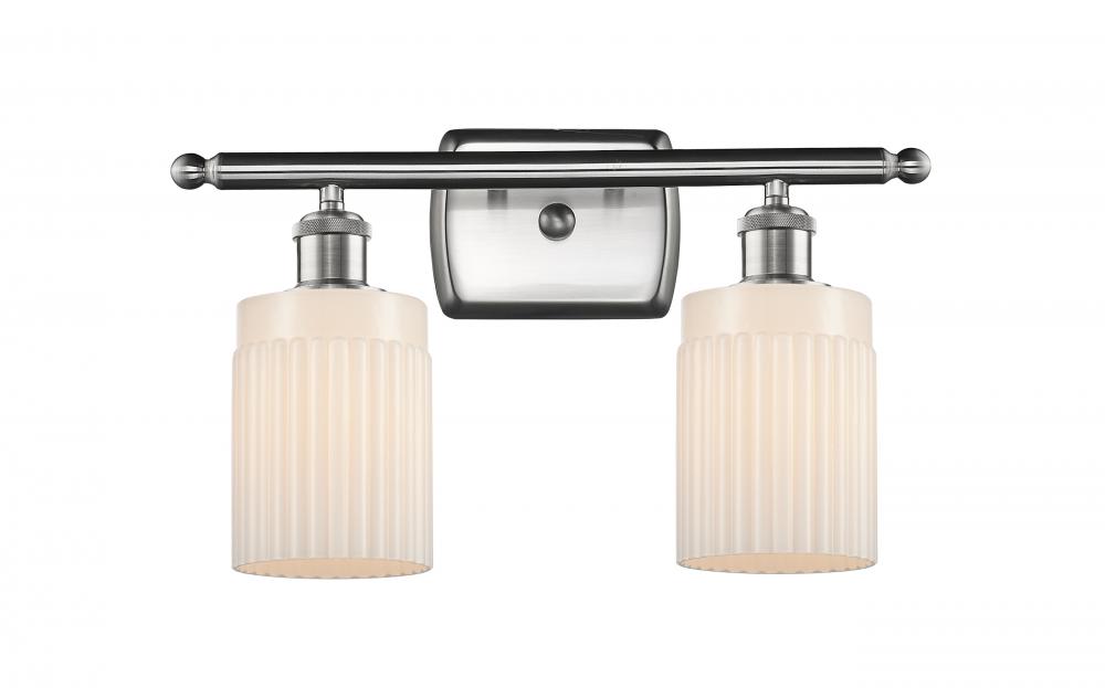 Hadley - 2 Light - 15 inch - Brushed Satin Nickel - Bath Vanity Light