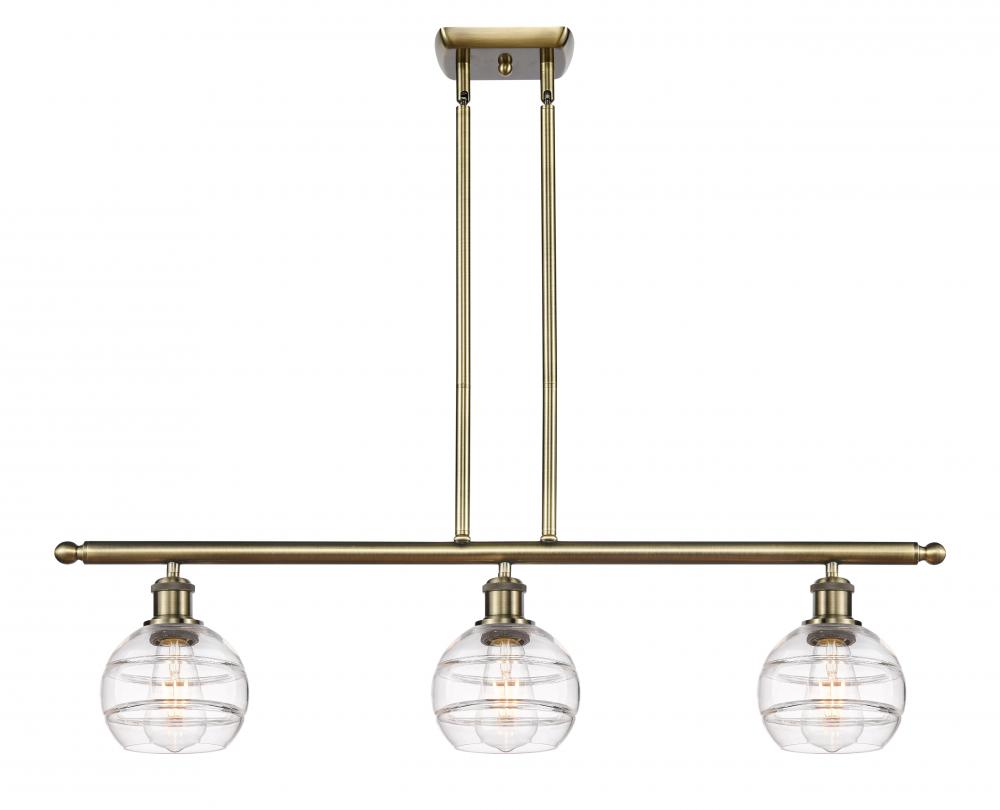 Rochester - 3 Light - 36 inch - Antique Brass - Cord hung - Island Light