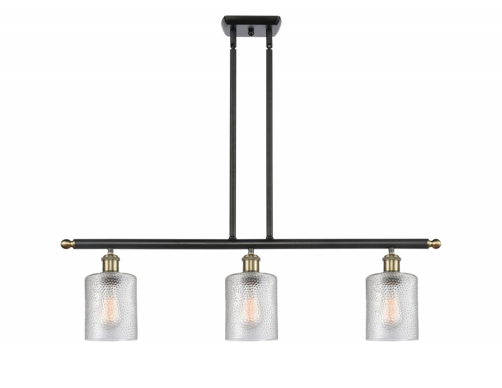 Cobbleskill - 3 Light - 36 inch - Black Antique Brass - Cord hung - Island Light