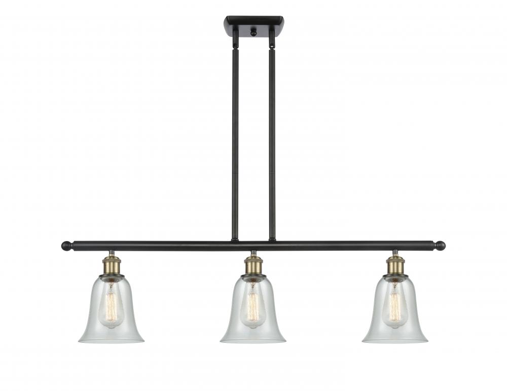 Hanover - 3 Light - 36 inch - Black Antique Brass - Cord hung - Island Light