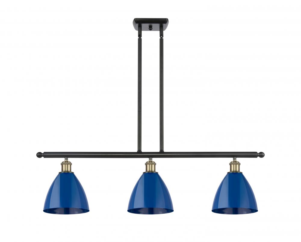 Plymouth - 3 Light - 36 inch - Black Antique Brass - Cord hung - Island Light