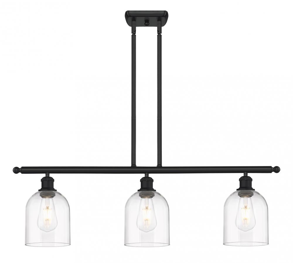 Bella - 3 Light - 36 inch - Matte Black - Cord hung - Island Light