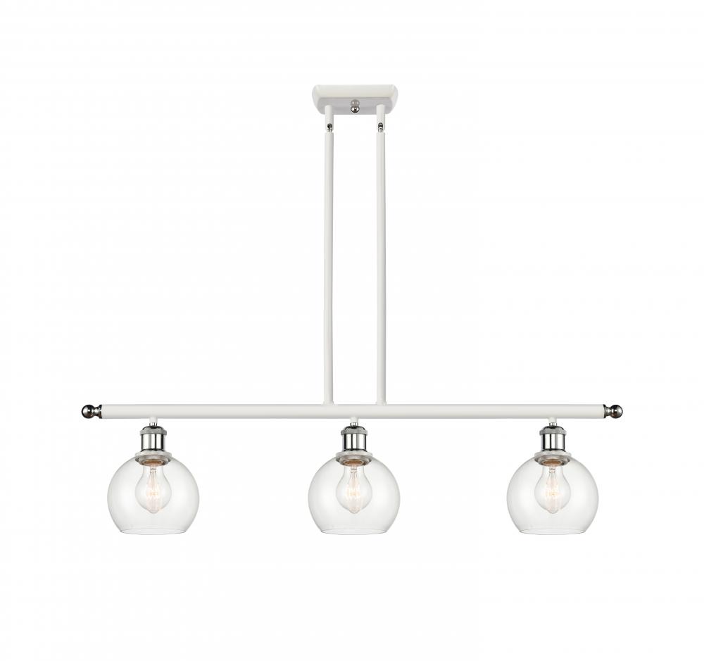 Athens - 3 Light - 36 inch - White Polished Chrome - Cord hung - Island Light